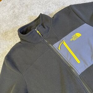 The North Face Apex Risor Jacket Green Gray Fleece Lined Zip Up Large